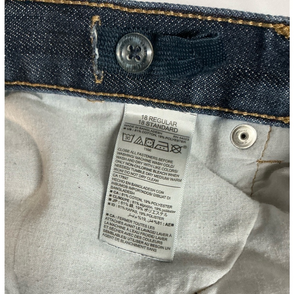 Old Navy Kids' Dark Blue Denim Jeans size 18 Regular - Picture 4 of 10